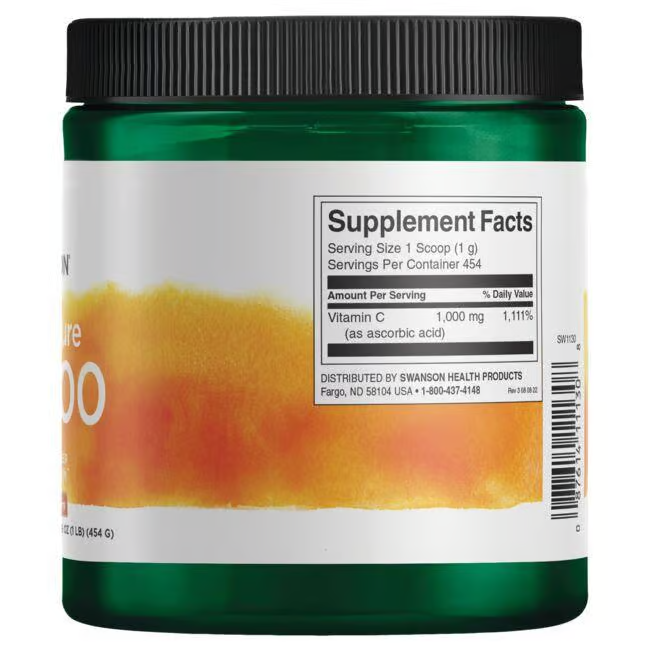 100% Pure C-1000 Vitamin C Powder 454 g