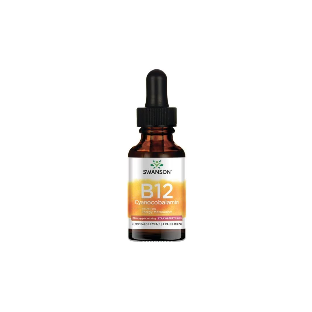 Vitamin B12 Cyanocobalamin 1000 mcg - Strawberry 59 ml Liquid