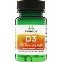 Thumbnail for Vitamin D3 1000 IU (25 mcg) 30 Capsules