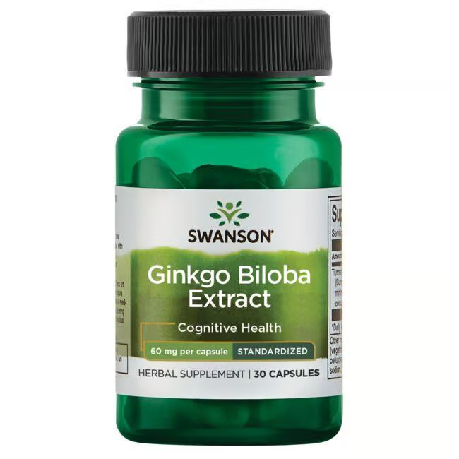 Extracto de Ginkgo Biloba 60 mg 30 Cápsulas