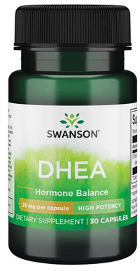 Thumbnail for Swanson DHEA 25 mg 30 Caps hormone balance capsules.