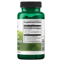 Thumbnail for A green bottle of Swanson's Boswellia and Curcumin 60 Capsules prominently displays the label and supplement facts, highlighting its Boswellia serrata and turmeric content per capsule. Infused with curcumin for enhanced joint health, it's your daily ally in promoting overall wellness.