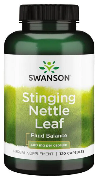 Swanson Stinging Nettle Leaf - 400 mg 120 capsules promotes fluid balance and provides essential nutritional values.