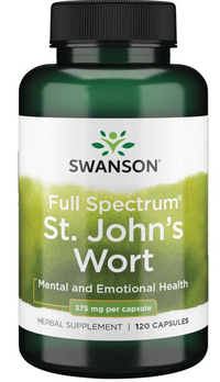 Thumbnail for Swanson offers a high-quality full spectrum St. John's Wort supplement for mood regulation and emotional wellbeing, the St. Johns Wort - 375 mg 120 caps by Swanson.