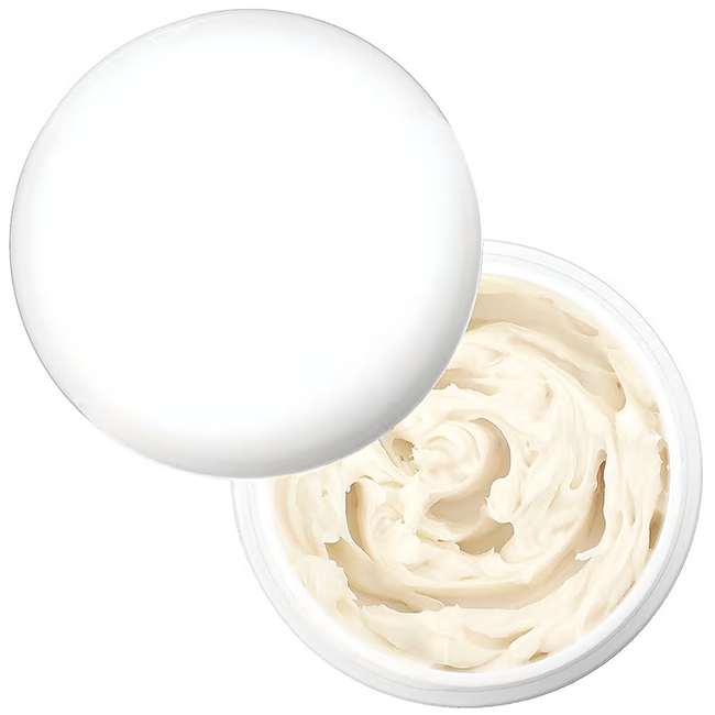 An open jar of Swanson's Vitamin C Cream 59ml reveals its swirling white texture, designed to enhance skin firmness. The lid rests beside it, inviting you to experience its antioxidant benefits.