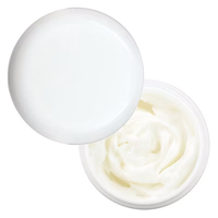 Thumbnail for An open jar of Swanson's L-Glutathione Cream with Setria Glutathione (59ml), with the lid beside it, reveals a smooth, swirled texture inside.