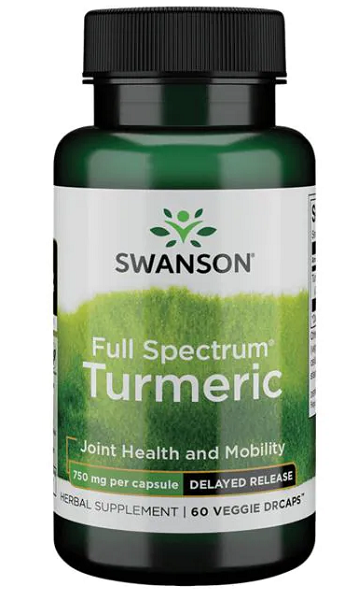 Swanson Turmeric - Delayed Release - 750 mg 60 vege drcaps offers vegetarian digestive support with its powerful turmeric formula.