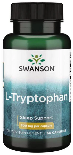 L-Tryptophan - 500 mg 60 capsules - front 2