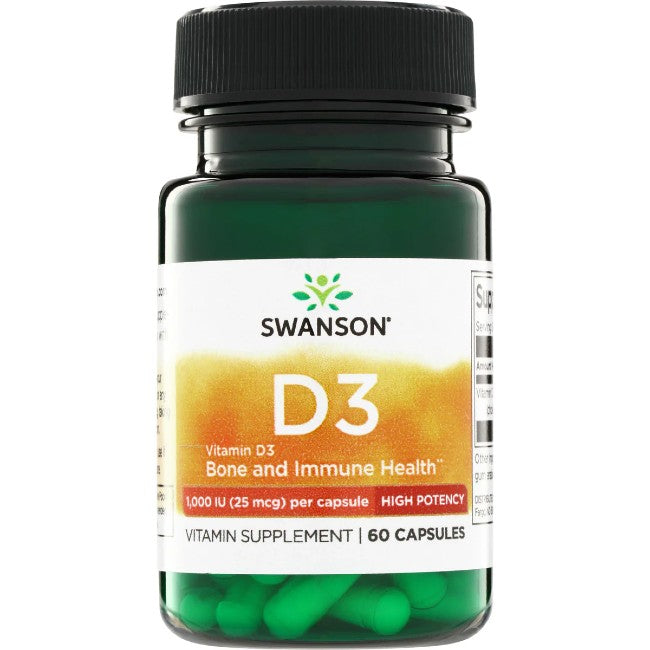 Vitamin D3 1000 IU (25 mcg) 60 Capsules