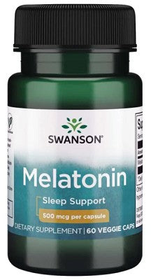 Swanson Melatonin - 0,5 mg 60 vege capsules sleep support capsules.