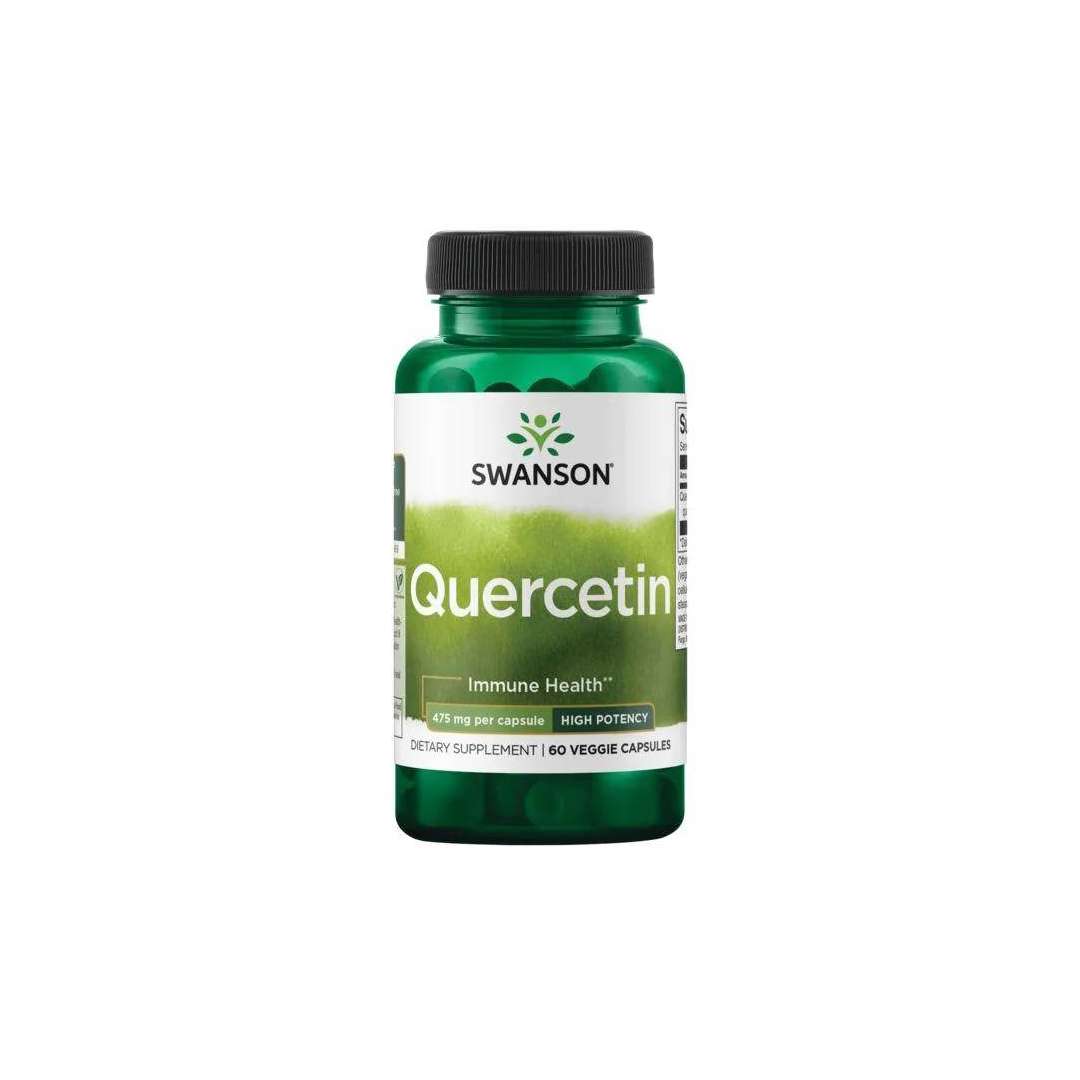 Swanson's Quercetin 475 mg dietary supplement supports immunity with high-potency antioxidant effects in each of its 60 veggie capsules.