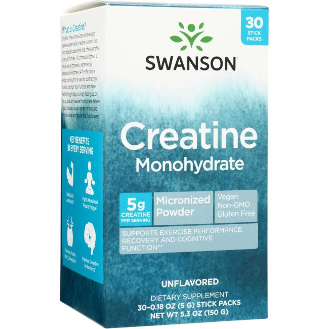 Creatine Monohydrate 30 Stick Packs - Unflavored