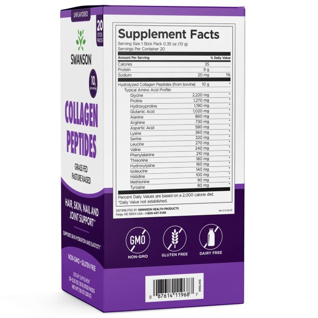 Collagen Peptides 20 Stick Packs - Unflavored