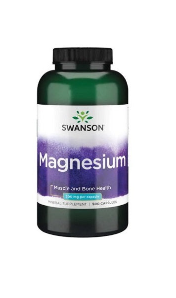Swanson Magnesium Oxide - 200 mg 500 capsules.