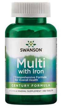 Thumbnail for Swanson Multi with Iron 130 Tab Century Formula multivitamin with essential vitamins and minerals for antioxidant protection.