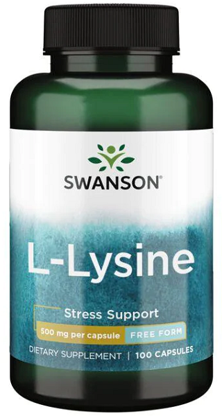 L-Lysine - 500 mg 100 capsules - front 2