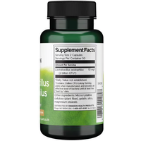 Thumbnail for A bottle of Swanson Lactobacillus Acidophilus 1 billion CFU 100 Capsules shows the Supplement Facts label, highlighting digestive support, serving size, and ingredient details.