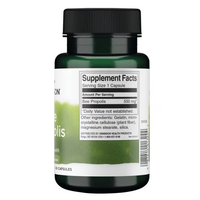 Thumbnail for A bottle of Swanson Bee Propolis 550 mg 60 Capsules features a label indicating 550 mg per capsule and other ingredients, emphasizing its immune system support benefits.