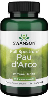 Thumbnail for Pau dArco - 500 mg 100 capsules - front 2