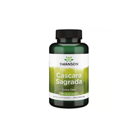 Thumbnail for Swanson's Cascara Sagrada 450 mg, 100 capsules, supports colon care and digestive health with a mild laxative effect.