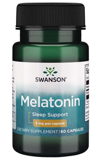 Thumbnail for Swanson Melatonin - 3 mg 60 capsules sleep support.