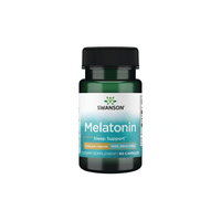 Thumbnail for A bottle of Swanson Melatonin 3 mg dietary supplement contains 60 capsules, each with the natural sleep hormone to help combat jet lag. The label boasts 