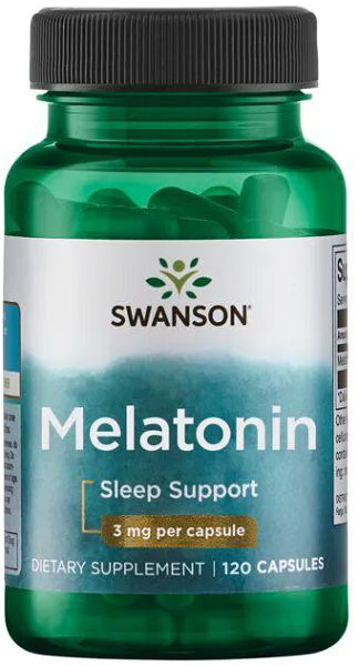 Swanson Melatonin - 3 mg 120 capsules sleep support.