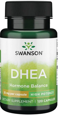 Thumbnail for A bottle of Swanson DHEA - High Potency - 25 mg 120 capsules hormone balance.