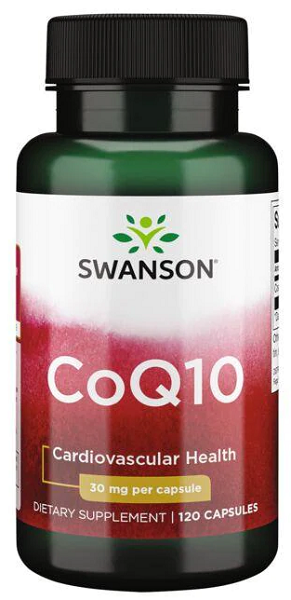 Swanson Coenzyme Q10 - 30 mg 120 capsules for cardiovascular health.