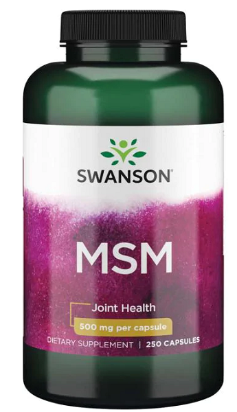 Swanson MSM - 500 mg 250 tabs Joint Health Capsules are specially formulated to support joint health. These capsules also provide benefits for hair and skin health. The key ingredient in these capsules is MSM, known for its positive impact.