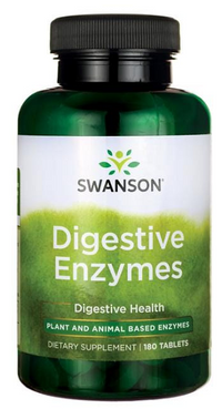 Thumbnail for A bottle of Swanson Digestive Enzymes - 180 tabs.