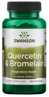 Thumbnail for Swanson Quercetin with Bromelain 100 caps capsules support seasonal immune function.