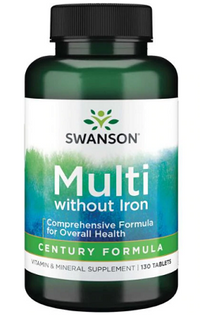 Thumbnail for A bottle of Swanson Multi without Iron - 130 tabs, filling nutritional gaps.