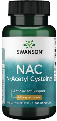 Thumbnail for Swanson N-Acetyl Cysteine - 600 mg 100 capsules is a powerful antioxidant supplement that aids in detoxification and promotes liver health.
