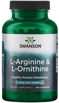 Thumbnail for L-Arginine - 500 mg & L-Ornithine - 250 mg 100 capsules - front 2