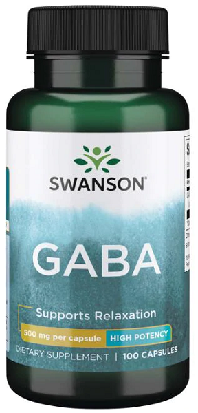 Swanson GABA - 500 mg 100 capsules support relaxation capsules.