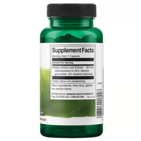 Thumbnail for A green bottle labeled with supplement facts for Swanson's Ginkgo Biloba Extract 60 mg capsules, highlighting its antioxidant benefits and cognitive support, lists rice flour and gelatin as ingredients.