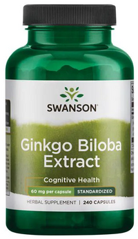 Thumbnail for Swanson Ginkgo Biloba Extract 24% 60 mg 240 cap.