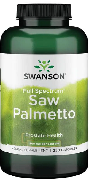 Improve prostate health and urinary tract flow with a bottle of Swanson Saw Palmetto - 540 mg 250 capsules.