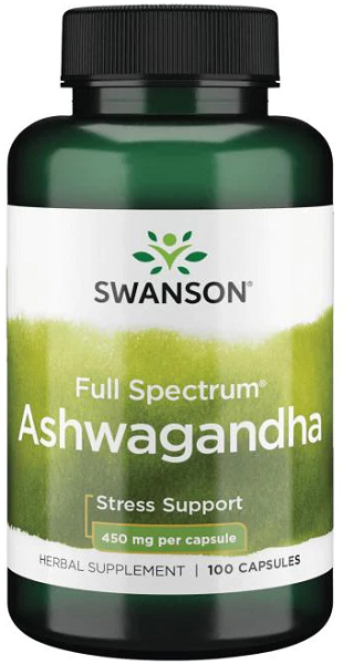 Ashwagandha - 450 mg 100 capsules - front 2