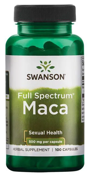 Swanson Maca - 500 mg 100 capsules.