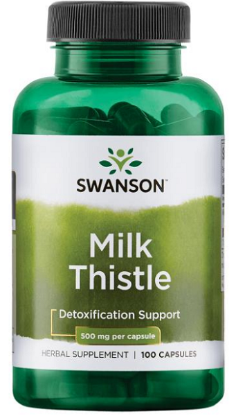 Milk Thistle Silymarin - 500 mg 100 capsules - front 2