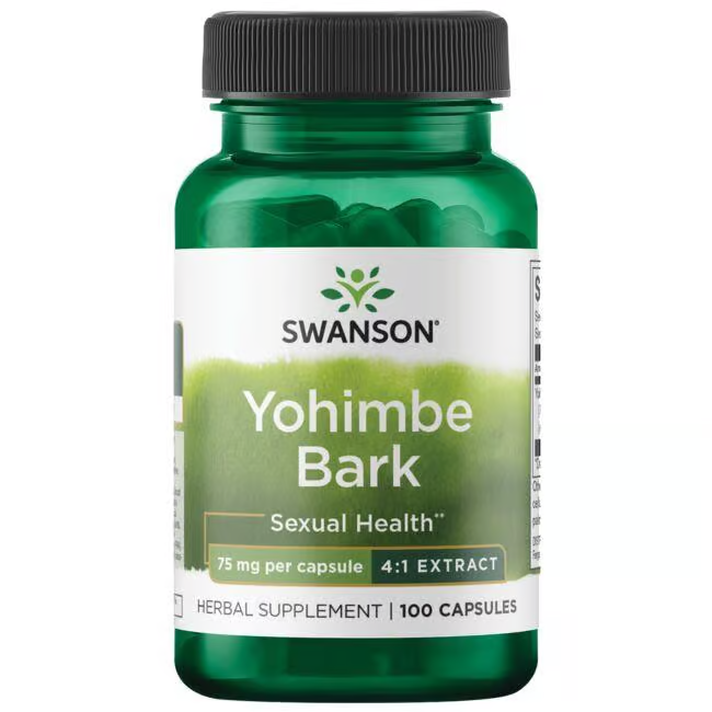 Yohimbe Bark 75 mg 100 Capsules