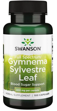 Thumbnail for A bottle of Swanson Gymnema Sylvestre Leaf - 400 mg 100 capsules.