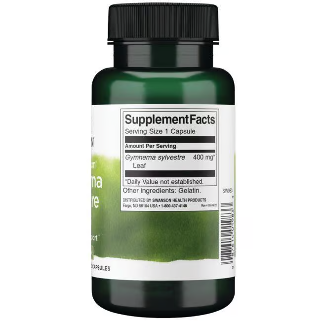 Folha de Gymnema Sylvestre 400 mg 100 Cápsulas