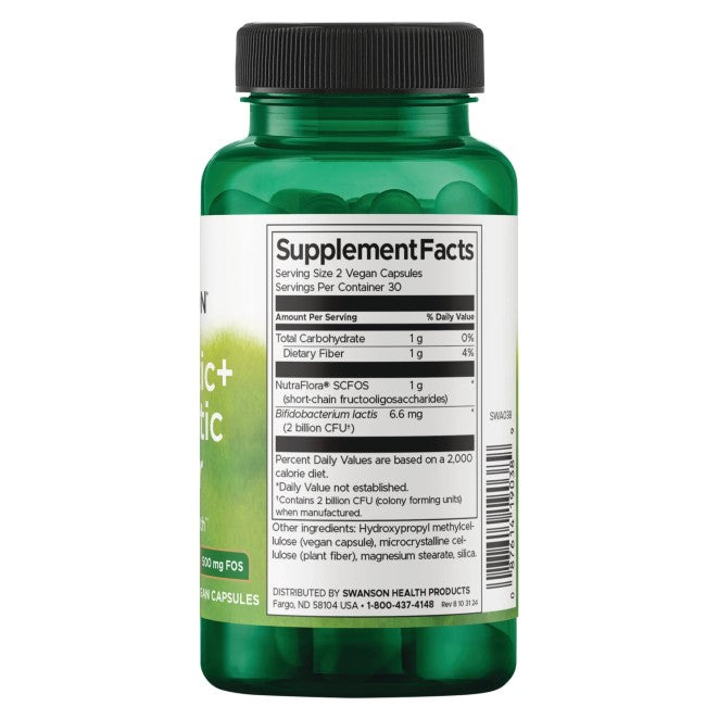 Probiotic + Prebiotic Fiber 60 Vegan Capsules