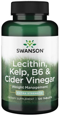 Thumbnail for Lecithin, Kelp, B6, & Cider Vinegar - 120 tabs - front 2