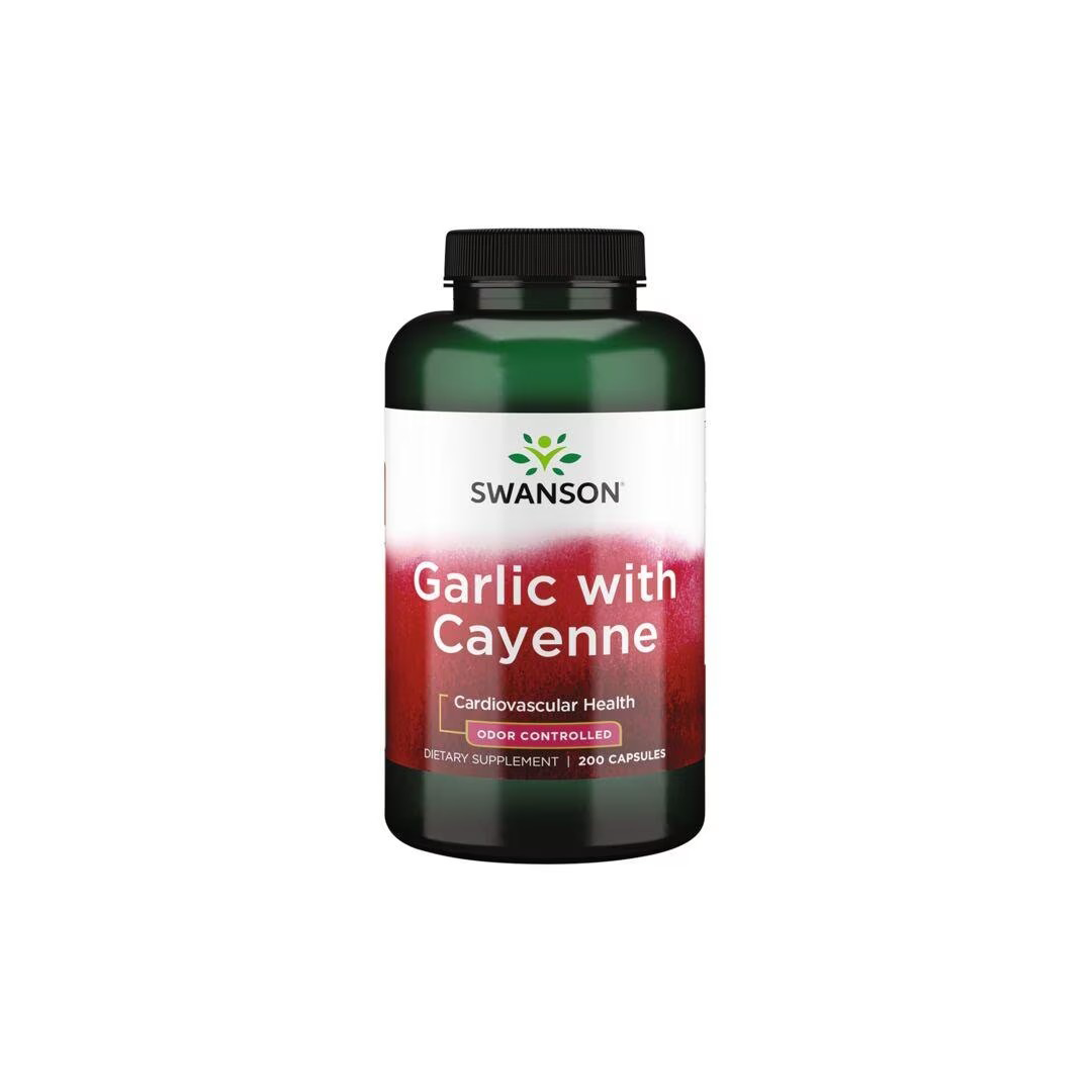 Garlic with Cayenne - Odor Controlled 200 Capsules