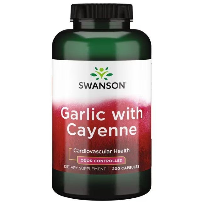 Garlic with Cayenne - Odor Controlled 200 Capsules