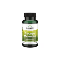 Thumbnail for Swanson Bacopa Monnieri 250 mg capsules, with 90 per bottle, are valued in Ayurvedic medicine for enhancing mental focus and adaptogenic effects.